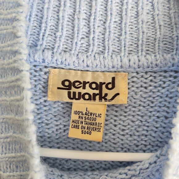 Gerard Works Mock Neck 100% Acrylic Pullover Knit Sweater Woman's Large 1242 - Picture 4 of 8